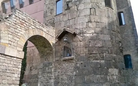 Roman city wall in Barcelona image
