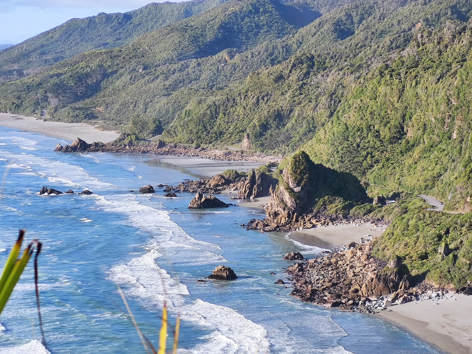 Punakaiki Beach的照片 带有碧绿色水表面
