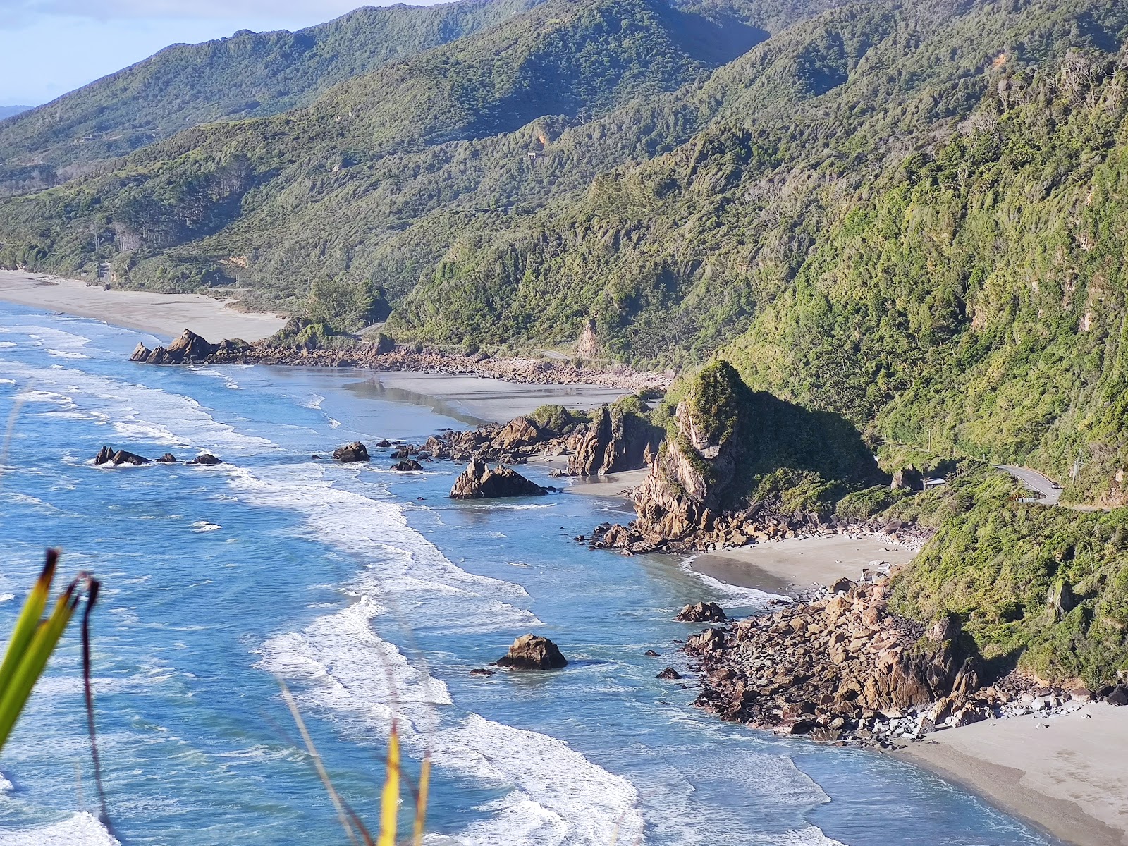 Foto von Punakaiki Beach mit lange, gerade küste
