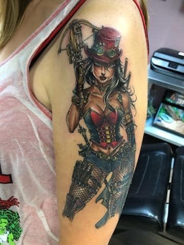 Explore life and death sleeve tattoo ideas, creative tattoo ideas in Kenosha, available at Kenosha Tattoo Company