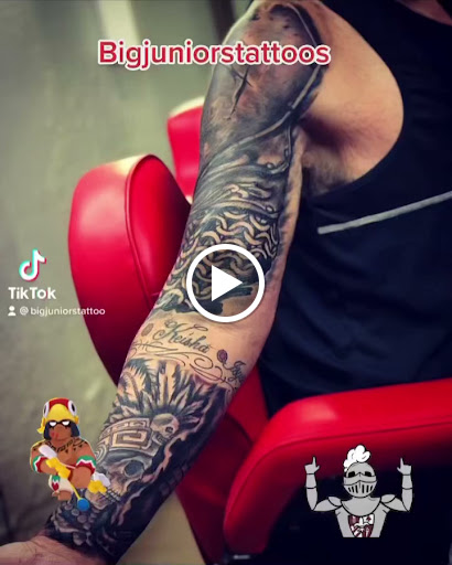 Explore death tattoo ideas, creative tattoo ideas in Baytown, available at Big Juniors Tattoos