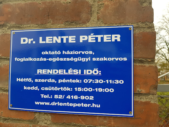 Dr. Lente Péter 14.sz Felnőtt Háziorvosi Rendelő Debrecen Szabó Kálmán utca 1-7. - Debrecen