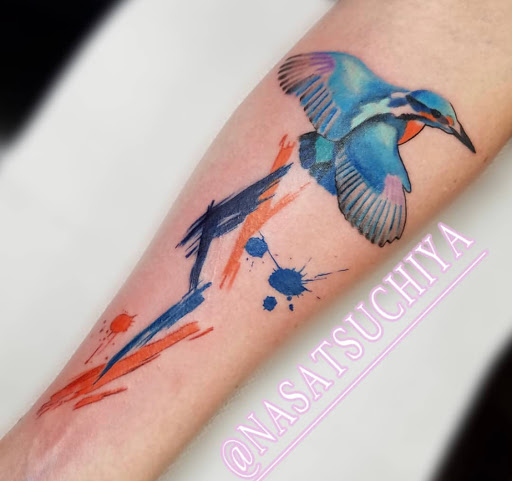 Explore trash polka tattoo ideas, creative tattoo ideas in Astoria, available at 10 Thousand Foxes Tattoo - Astoria