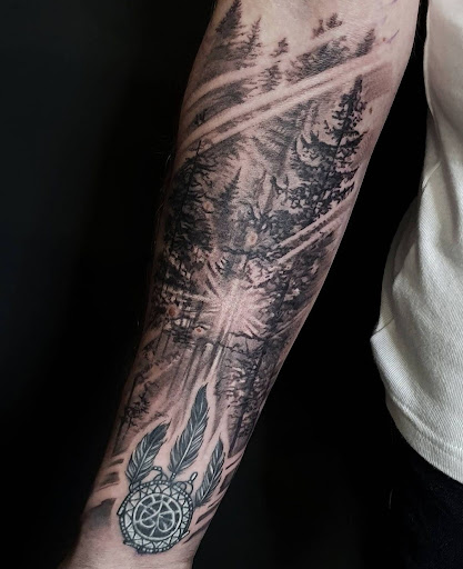 Explore tattoo space ideas, creative tattoo ideas in Lewes, available at Ancient Art Tattoo & Piercing Studio