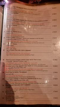 Chan Chira - La table thaïlandaise à Strasbourg menu