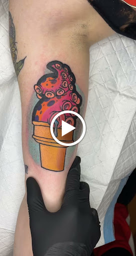 Explore cartoon tattoo ideas, creative tattoo ideas in Goose Creek, available at Red Kirin Tattoo