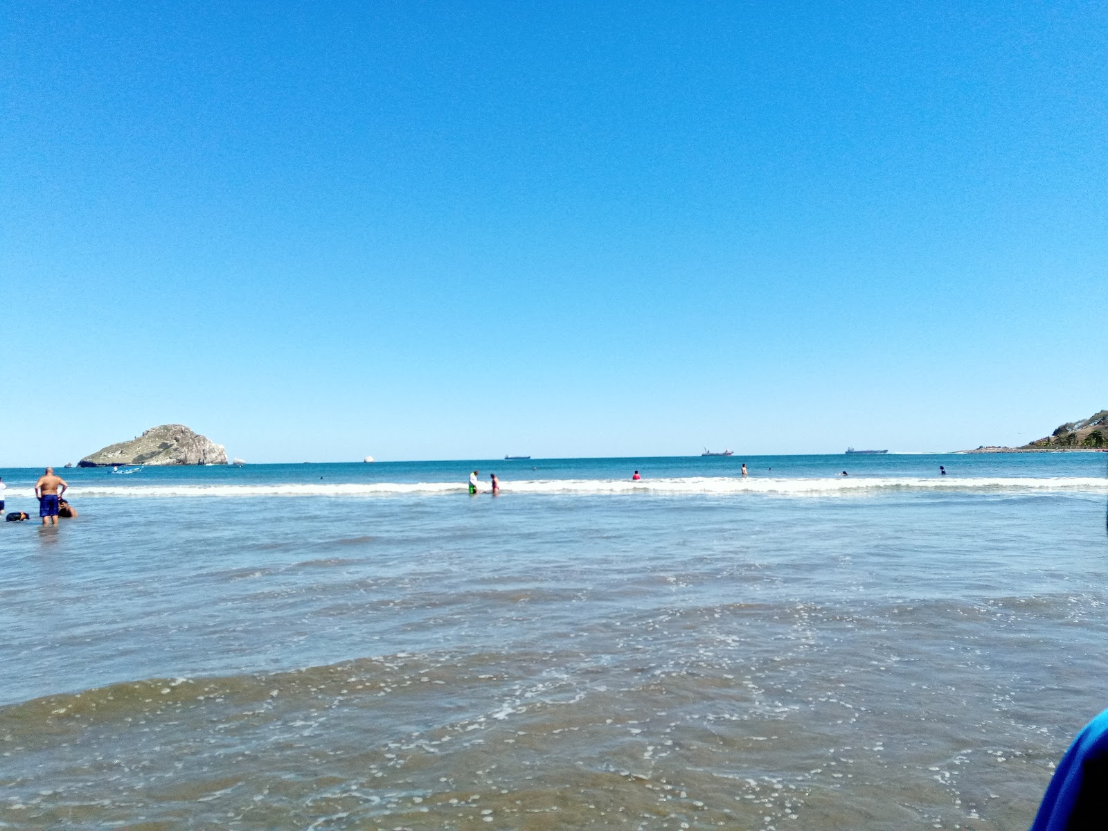 Foto von Isla de la Piedra beach mit langer gerader strand