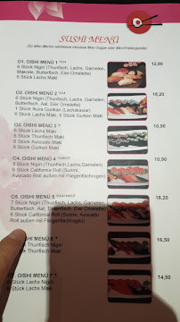 Oishi Asia Restaurant à Villingen-Schwenningen menu