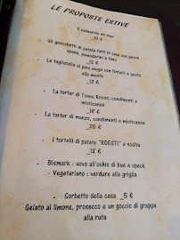 Menu / carte de Ristorante Trattoria Al Fogolar à Folgaria