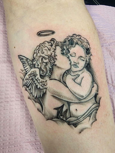 Explore dog memorial tattoo ideas, creative tattoo ideas in Prescott, available at Geister Ink Tattoos