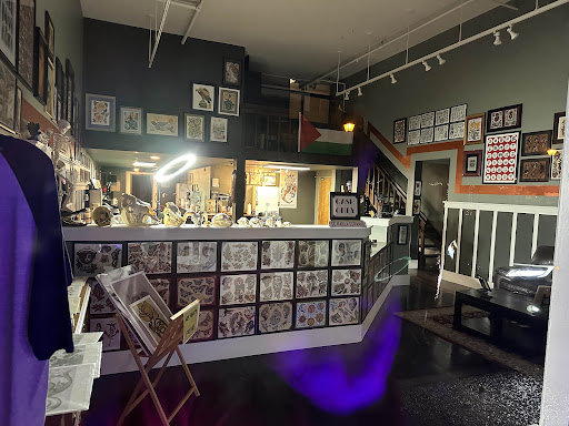 Explore double heart tattoo ideas, creative tattoo ideas in Eureka, available at Bohemian Tattoo