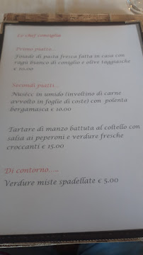 Menu / carte de Ristorante la Taverna Rottigni à Bagnella