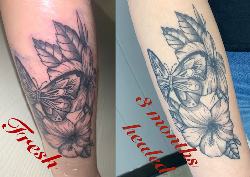 Explore temple tattoo ideas, creative tattoo ideas in Cadillac, available at Limitless Ink Tattoo Studio