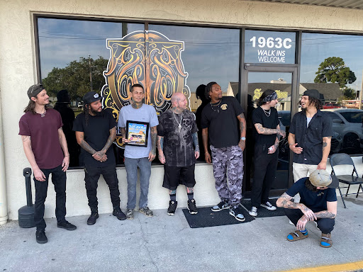 Explore sea shell tattoo ideas, creative tattoo ideas in Sarasota, available at SEVEN SINS Tattoo Studio