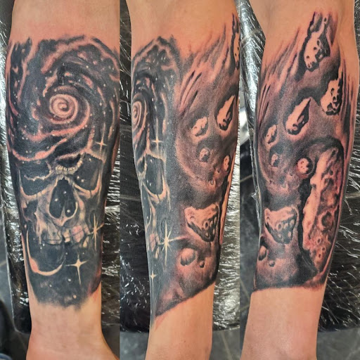 Explore tattoo half sleeve ideas, creative tattoo ideas in Clovis, available at Ronster Tattoo Studios