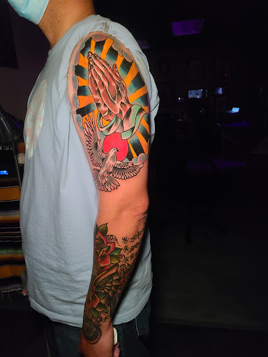 Explore dark romance tattoo ideas, creative tattoo ideas in Los Angeles, available at Tinta Rebelde hardcore tattoo