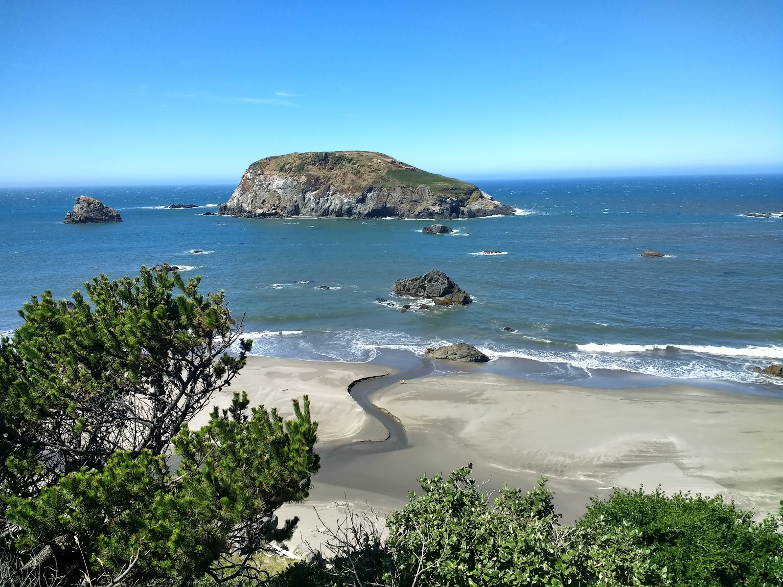 Foto von Harris Beach mit mittlere buchten