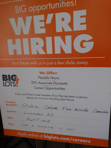 Discount Store «Big Lots», reviews and photos, 585 W Mt Pleasant Ave, Livingston, NJ 07039, USA