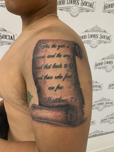 Explore brain tumor tattoo ideas, creative tattoo ideas in Dover, available at Good Looks Social Tattoo Club