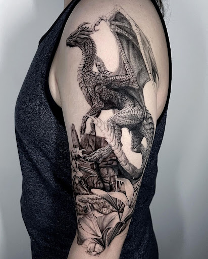 Explore mexican sleeve tattoo ideas, creative tattoo ideas in Kissimmee, available at Fallen Sparrow Tattoo Co