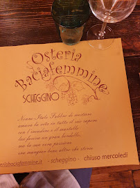Osteria Baciafemmine à Scheggino menu