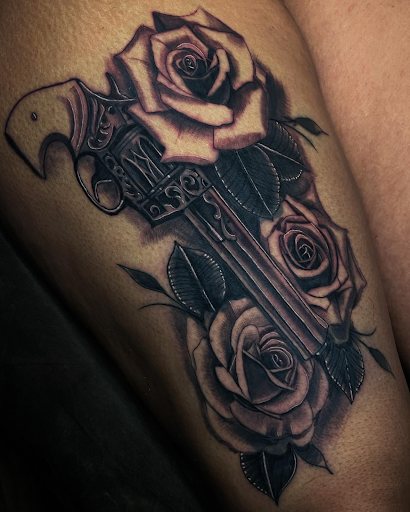 Explore fist bump tattoo ideas, creative tattoo ideas in Baltimore, available at Rippd Canvas Tattoo Shop Artists Social Club