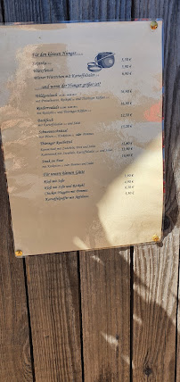 Menu / carte de Waldschänke Dreiherrnstein à Brotterode-Trusetal