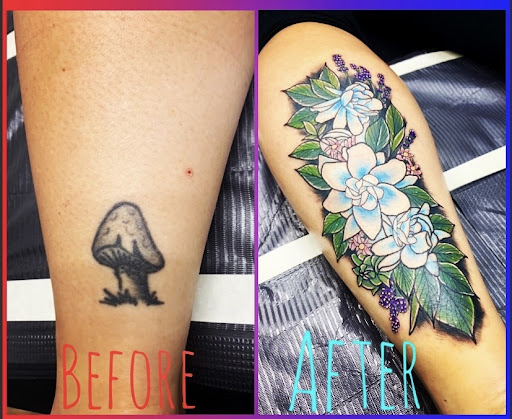 Explore angel tattoo ideas, creative tattoo ideas in Greensboro, available at Dogwood Ink