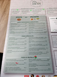 Pizzeria Don Pepe à Rueil-Malmaison (le menu)