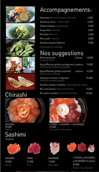 Carte du Hozu sushi & asian cuisine à Saint-Tropez