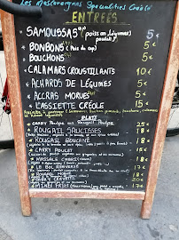 Les Mascareignes à Paris menu