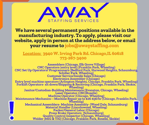 Employment Agency «Away Staffing Services», reviews and photos, 3940 W Irving Park Rd, Chicago, IL 60618, USA