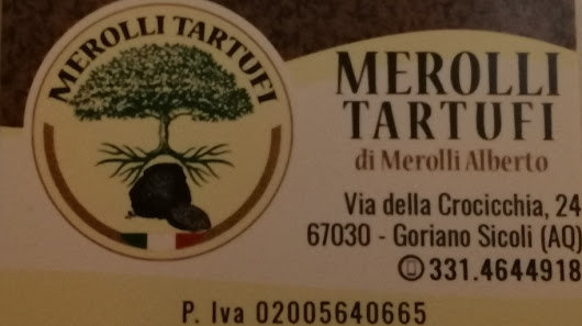 Merolli tartufi di Alberto Merolli Via della Crocicchia, 24, 67030 Goriano Sicoli AQ, Italia