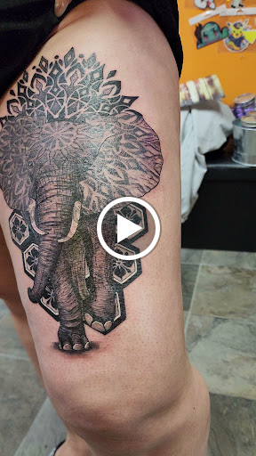 Explore rose and skull tattoo ideas, creative tattoo ideas in Dickinson, available at Creative InSight Tattoo