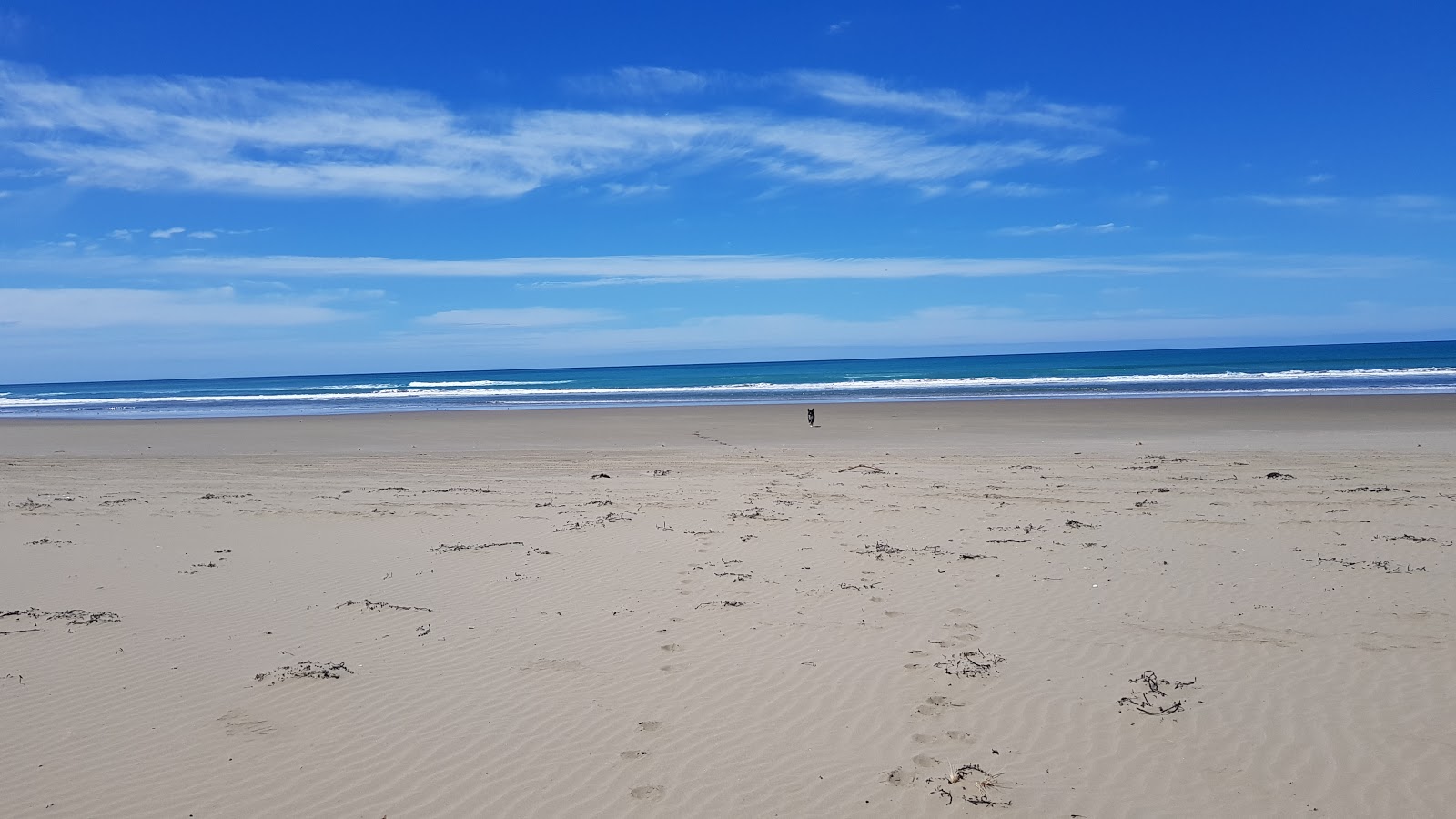 Porangahau Beach的照片 带有碧绿色纯水表面