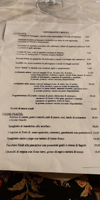 Menu du I Rocci Ristorante à Cocumola