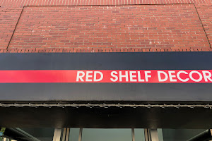 Red Shelf Decor