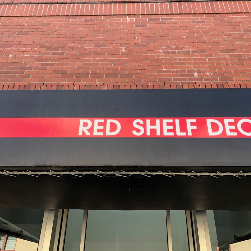 Red Shelf Decor