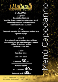 I Mattarelli à Perugia menu