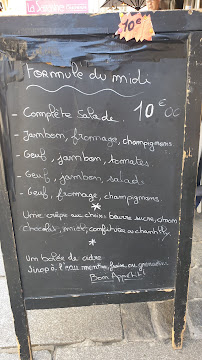 Menu / carte de La Sarrasine à Rennes