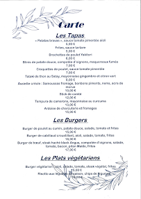 Menu / carte de Mahé Labourdonnais à Saint-Denis