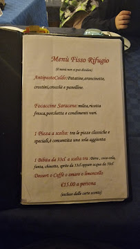 Menu du Pizzeria Rifugio Normanno à Monreale