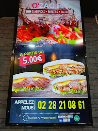 Kebab O'ZAC RH à Nantes (la carte)