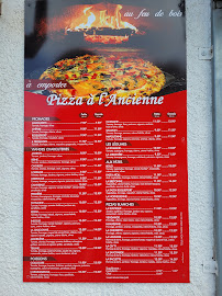 Menu du Pizza à l'Ancienne à Argelès-sur-Mer