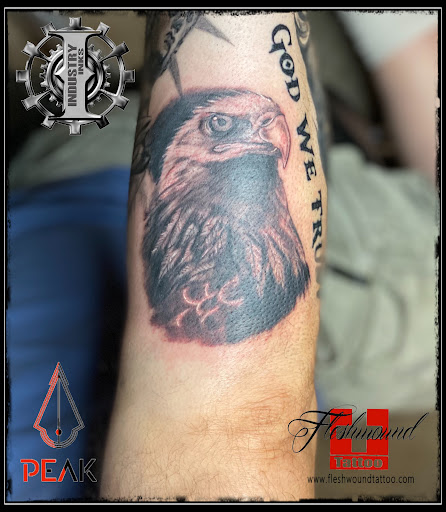 Explore color flower tattoo ideas, creative tattoo ideas in Moweaqua, available at Fleshwound Tattoo