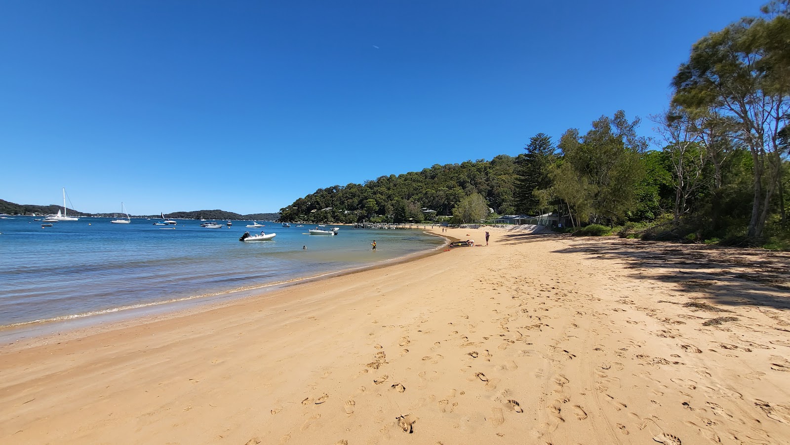 Foto de Great Mackerel Beach com uma linha costeira espaçosa