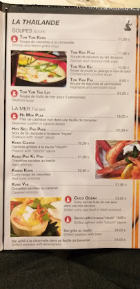 Kok Ping à Paris menu
