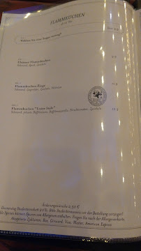 Luise Restaurant in Dahlem à Berlin menu