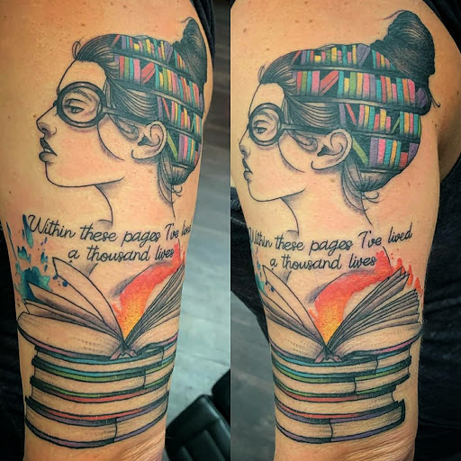 Explore lovers tattoo ideas, creative tattoo ideas in Las Vegas, available at Black Sacrament Tattoo
