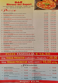 Menu du Bar Ritrovo dei Sapori à Rometta Marea